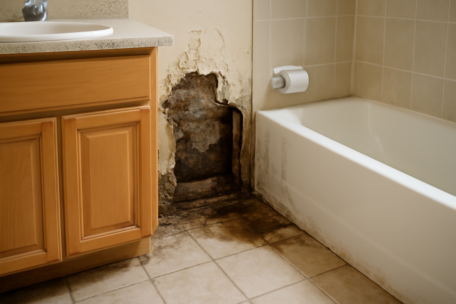 Bathroom Water Damage Restoration in Plano, TX