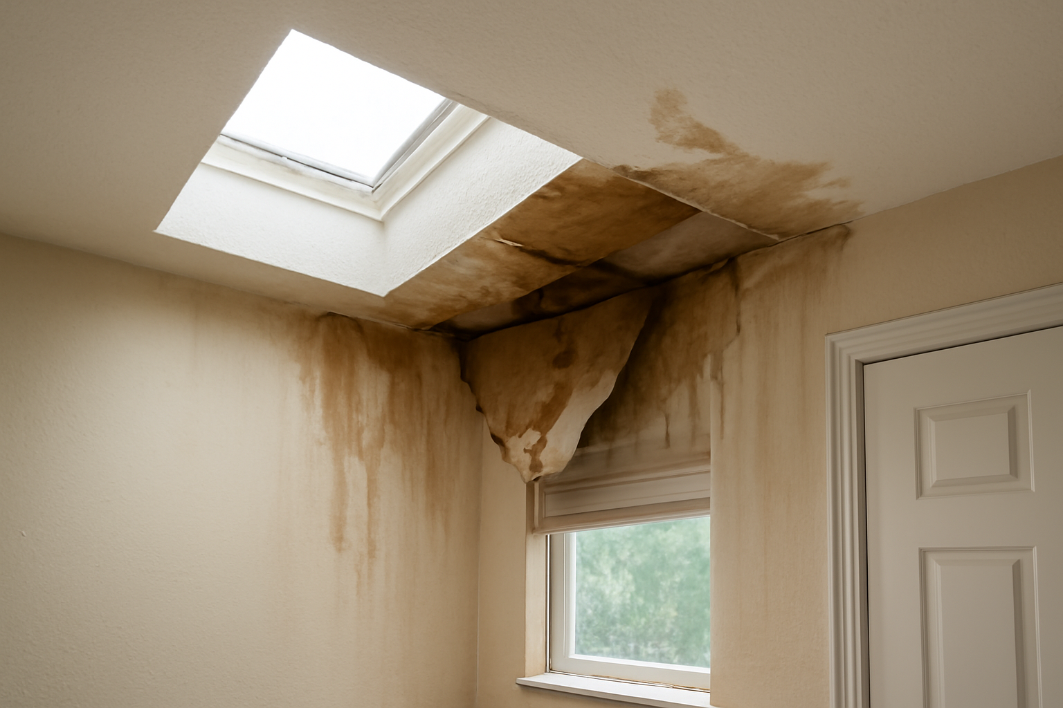Skylight Leak Water Removal in Hurst, TX