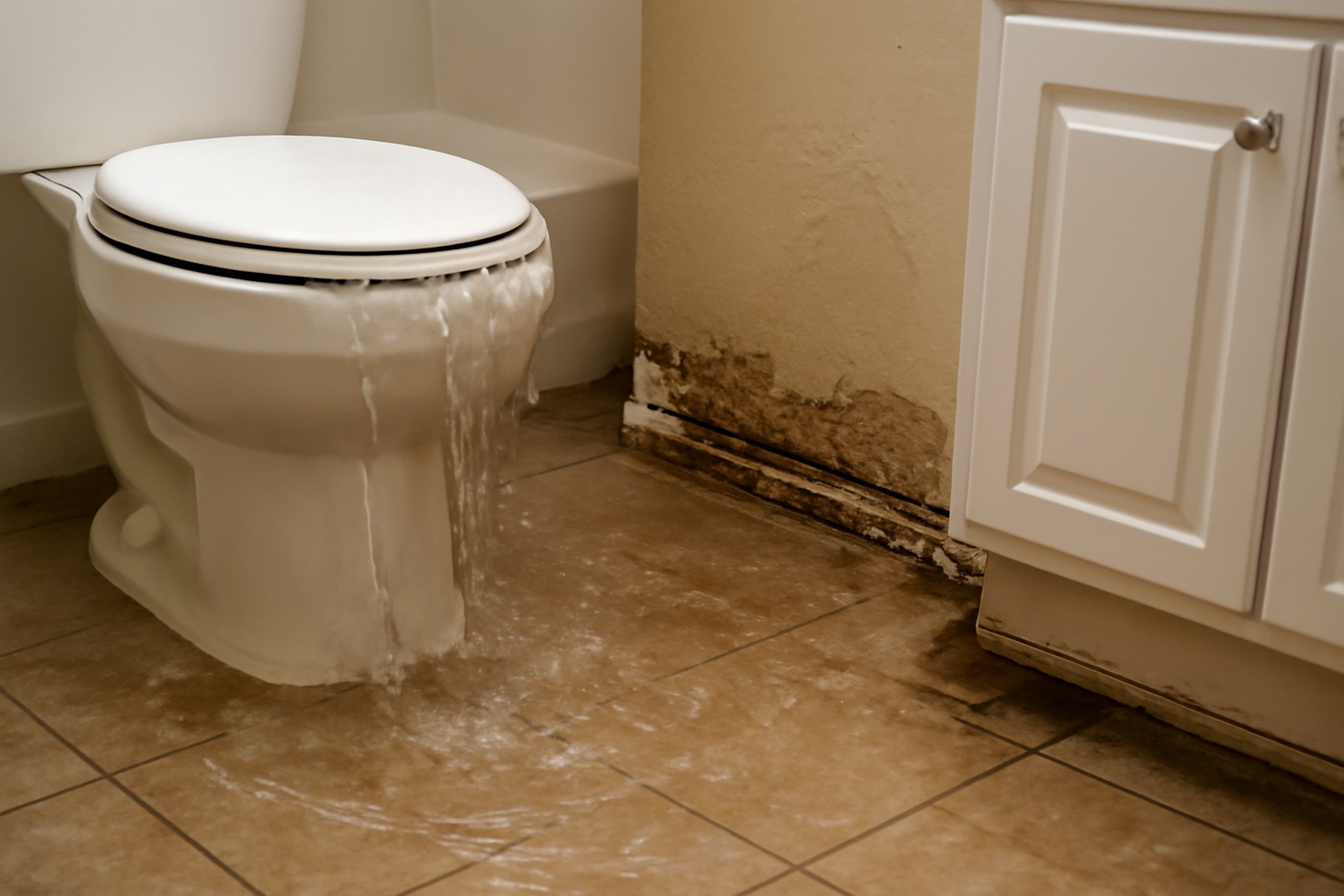 Toilet Overflow Water Removal in Garland, TX